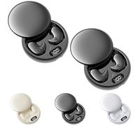 Visound Drift - Invisible Earbuds, Comfortable Fit LED Power Display, Invisible Earphones for Sleeping, Working, Hiking (2-PCS Black)