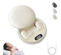 Visound Drift - Invisible Earbuds, Vision Beam Ear Buds, Light-Weight Noise Blocking, Invisible Sleep Wireless Earphone, Ipx6 Water-Resistant, LED Power Display, for Working, Hiking (Beige)