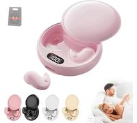 VisoundDrift - Invisible Earbuds, VisoundDrift Earbuds, Vision Beam Ear Buds,Comfortable Fit LED Power Display, IPX6 Water-Resistant, for Sleeping, Working, Hiking (Pink)