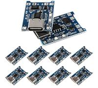 VISSQH 10 pcs 18650 módulo Cargador de batería de Litio, 5V 1A Type-C USB Lithium Battery Charging Module Cargador Tablero con función de Doble protección
