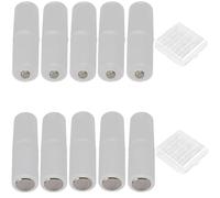 VISSQH 10 Piezas Cilindrica AAA a AA Adaptador convertidor baterías Titular