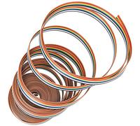 VISSQH 10 Pin 10m Cable Plano IDC,Ribbon Cable1.27mm Rainbow Color Flat Cable, Cables de Cinta Plana,IDC Cable de Alambre de la Cinta,para Conectores de 2.54mm Raspberry Pi Breadboard's o tu Arduino