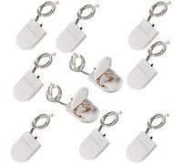 VISSQH 10pcs CR2032 Soporte de Bateria，Soporte para Pilas de botón 1x 3V CR2032 Soporte de Bateria Soporte de Bateria con Interruptor de Cable