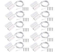 VISSQH 10pcs MC-38 Interruptor de láminas magnético, alarma, sensor de contacto para puerta o ventana de seguridad, cableado empotrable, NC Puerta Ventana Contacto,color blanco