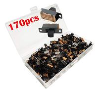 VISSQH 170pcs Interruptor deslizante,3 Pines 2 Posiciones SPDT Interruptor deslizante vertical,0.5A 50V DC Mini interruptor deslizante de panel, micro interruptor,Para pcb bricolaje Proyectos