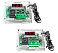 VISSQH 2 Pcs 12V DC termostato, W1209 LED termostato Digital Interruptor de Temperatura Placa -50~110°C con sonda de Sensor Impermeable