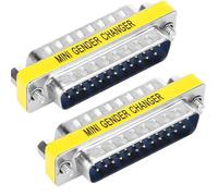 VISSQH 2 Piezas Conector Macho a Macho 25 Pines Acoplador DB25,Adaptador de Serie DB25 Adaptador de Cambiador de Género para Transferencia de Datos y conexión de Dispositivos