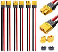 VISSQH 3 Pares XT60H del Enchufe Macho Conector Hembra con 100 mm de Calibre 12 AWG de Silicona de Alambre para RC Lipo batería FPV Aviones no tripulados,1Pares XT-60 Conectores
