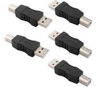 VISSQH 5 x Adaptador USB Tipo A,Conector Adaptador USB Tipo 2.0 A Macho a USB Tipo B Macho,Conector Convertidor USB A,para Impresora, escáner Conversor Impresora USB