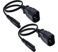 VISSQH Cable de Enchufe alimentación IEC 320 C14 a C7,Cable Adaptador de extensión alimentación 3pines C14 Macho a 2 Pines C7 Hembra 10A 125V para convertidor de TV LED,etc