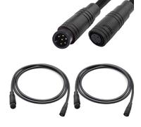 VISSQH Cable de Extensión de Bicicleta Eléctrica 6 pines,Cable de Bicicleta eléctrica hembra y macho,conector de impermeables 6 pines para la luz de la bicicleta eléctrica/Ebrake(2 Piezas/150CM)