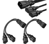 VISSQH IEC 320 Simple Dual Divisor C13 Y Cable de Extensión Fuente de Alimentación IEC C13 Tipo Splitter Cable de Alimentación