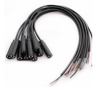 VISSQH - Toma jack de 3,5 mm a cable desnudo TRRS 4 pines estéreo de 1/8" para soldar (30 cm)
