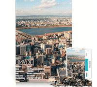 Vista aérea de la Ciudad de Osaka, 1000 Piezas, Rompecabezas para Adultos, Regalos, Mejora la Memoria, relajación Mental, Corte Premium, cálida Sorpresa (50x75cm)