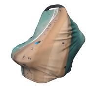 Vista aérea de la playa versátil funda para silla de paseo con impresión completa, especialmente diseñada para tu bebé