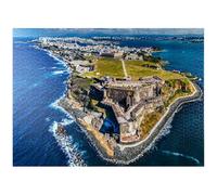 Vista aérea del Castillo San Felipe del Morro en el viejo San Juan, Puerto Rico - Rompecabezas de 1000 piezas premium para adultos