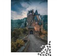 Vista al Castillo Medieval 1000 Piezas Cartón Resistente Rompecabezas Premium Amantes De La Familia Alivio del Estrés Regalos Paquete De Valor 70x50cm/1000pcs