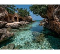 Vista Al Mar Diamond Painting, Arquitectura DIY Diamond Painting Adultos, 5D Manualidades Adultos, Dibujos con Diamantes Kits, DIY Punto de Cruz Cuadro Diamantes Kits, Verano Decoracion 50x40cm 7-1380