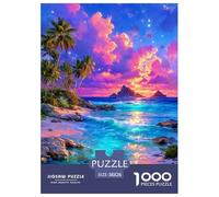Vista al mar Rompecabezas 1000 Piezas Playa en Verano - Enfoque Y Calma, Arte para Pared, Caja Regalo, 38x26cm/1000pcs
