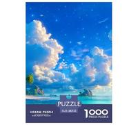 Vista al mar Rompecabezas 1000 Piezas Playa en Verano - Enfoque Y Calma, Arte para Pared, Caja Regalo, 52x38cm/1000pcs