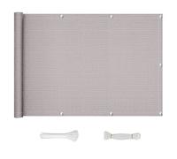 Vista Balcone 60 x 500 cm, impermeable, a prueba de rayos UV, para barandilla de balcón, color gris claro, perfecto para protección de terraza y patio, mejora tu espacio al aire libre
