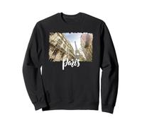 Vista callejera de la torre Eiffel París Sudadera