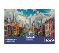 Vista de la Calle Cityscape Material De Papel Resistente Buen Rompecabezas, Apto para Relax En Casa Y Hobbies Personales 38x26cm/1000pcs
