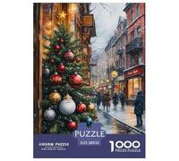 Vista de la Calle de Invierno Puzzle Imposible,desafío for Adults Interesante Juego EduGatoivo 1000 Piezas Obra De Arte De Juego De para Adultos Y Niños 52x38cm/1000pcs