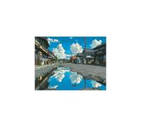 Vista de la calle Pintar por Numeros Adultos, Luminiscencia Cuadros para Pintar por Numeros Arquitectura, Kit Pintura 60x80CM para Regalo Mujer Luminiscencia Cuadros Decoracion Salon Modernos GYYH8984