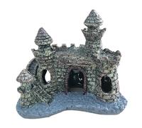 Vista de la montaña del Acuario, 1 Pieza de decoración de pecera de Castillo de Resina for Acuario, Multicolor(Grijs)