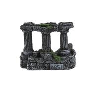 Vista de la montaña del Acuario, Columna Romana Ruinas Castillo Acuario Adornos Gris Múltiples Tamaños(Grey 9.5 * 8cm)