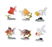 Vista de la montaña del Acuario, Paquete de 6 Adornos escondidos en la Cueva del Puente del Acuario(Type 5-6pcs)