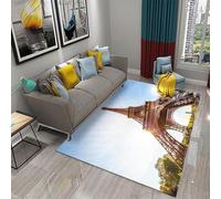 Vista De La Torre Eiffel En París, Francia Alfombra Antideslizante Impresa En 3D. 80 X 160 Cm Felpudo Interior - Suave Y Lavable - Antimanchas, No Se Desprende: Respetuoso con El Medio /8745095129272