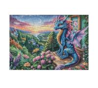 Vista de río Globo aerostático Puzzle 300 Piezas Portátil Familiar Compacto Rompecabezas 3D para Familia Desafío Intelectual Maquetas Educativas Construir 300 PCS