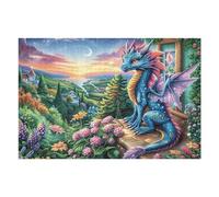 Vista de río Globo aerostático Puzzles 1000 Piezas Portátil 3D Rompecabezas Familiar para Toda La Familia Maquetas Educativas Construir Aliviar Estrés 1000 PCS