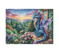 Vista de río Globo aerostático Puzzles 500 Piezas Portátil 3D Rompecabezas Familiar para Toda La Familia Maquetas Educativas Construir Aliviar Estrés 500 PCS