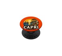 Vista del Atardecer de Capri Italia Mediterráneo Paisaje PopSockets PopGrip Adhesivo