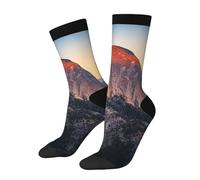 Vista Del Atardecer De Half Dome Desde Glacier Point En El Parque Nacional De Yosemite, California Hombre Mujer Calcetines Deportivos Duraderos Calcetines De Ciclismo Suaves Calcetine Deporte