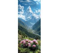 Vista Dipingere con i Numeri Adulti, Misura XXL 60x180cm,Montagna Paint by Numbers Kit Principianti Con 3 Penne, Kit Fai Da Te, Hobby Creativi Adulti Regalo Donna Decorazioni, (Senza Cornice) P0M-944