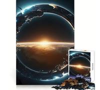 Vista Espacial de la Tierra Rompecabezas de 1000 Piezas para Adolescentes Juguete de lógica Resistente Diversión y Ocio Bordes Transparentes Arte Coleccionable 38x26cm