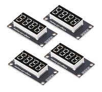 Vista Módulo del TM1637 -Chip -drop - 4 -calación LED 7 Segmentos 0.36 Pulgadas - Pantalla Transparente, Instalación Simple - Adecuada para Varias Máquinas y Equipos - Paquete de 4 (#1)