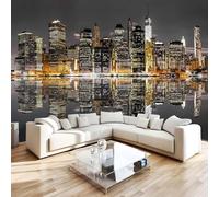 Vista Nocturna De La Ciudad Papel Pintado 366 x 254 cm 3D Mural de pared Fotomurales Tejido No Tejido Fuera De La Ventana Papel Tapiz Grande Murales Fotográfico Moderno Decoración de Paredes W-15