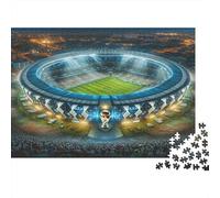 Vista Nocturna del Estadio. Estadio de fútbol futurista y Colorido. Rompecabezas de 1000 Piezas para Adultos. El desafío Imposible. Desarrollo Cerebral. 70x50cm/1000 Piezas.