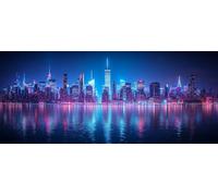 Vista Nocturna Pintar por Numeros Adultos, Ciudad Pintar por Numeros Niños, Cuadros Manualidades Adultos Kits, DIY Paint by Numbers con Pinceles y Pinturas Acrílicas, Primavera Regalo 200x100cm I-1974