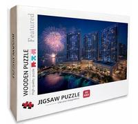Vista Nocturna Puzzle Madera, Ciudad Puzzle 4000 Piezas Adultos con Compact Box 141x87cm, Rompecabezas Desafiante, Juegos de Rompecabezas Creativos para Hombres Mujeres, Decoración Verano, 8-1752