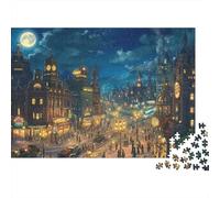 Vista Nocturna Puzzles 1000 Piezas De Cartón Grueso Ciudad Nocturna Puzle Clásico Anti Estrés Adultos para Actividad para Sobremesa como Regalo Original 70x50cm/1000pcs