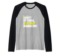 Vista? Opcional: La Conciencia De La Persona Ciega Camiseta Manga Raglan