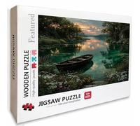 Vista Puzzle Madera, Bote Puzzle 1000 Piezas Adultos con Compact Box 75x50cm, Rompecabezas Desafiante, Juegos de Rompecabezas Creativos para Hombres Mujeres, Decoración Verano, Regalo niñas, 4-7828