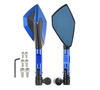 Vista trasera lateral Espejo Retrovisor De Aluminio CNC Para Motocicleta, Espejos Retrovisores Laterales 8mm Y 10mm, Cristal Azul Para ZONTES ZT310R 310X ZT 310R, Accesorios(Blu)