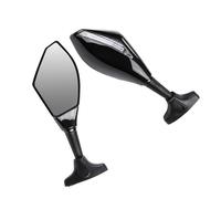 Vista trasera lateral Espejo Retrovisor Para Manillar De Motocicleta Para Kawasaki FZ1 Para FAZER FZS1000 2000-2007 2008 2009 2010 2011 2012 Con Luces Intermitentes(Nero)